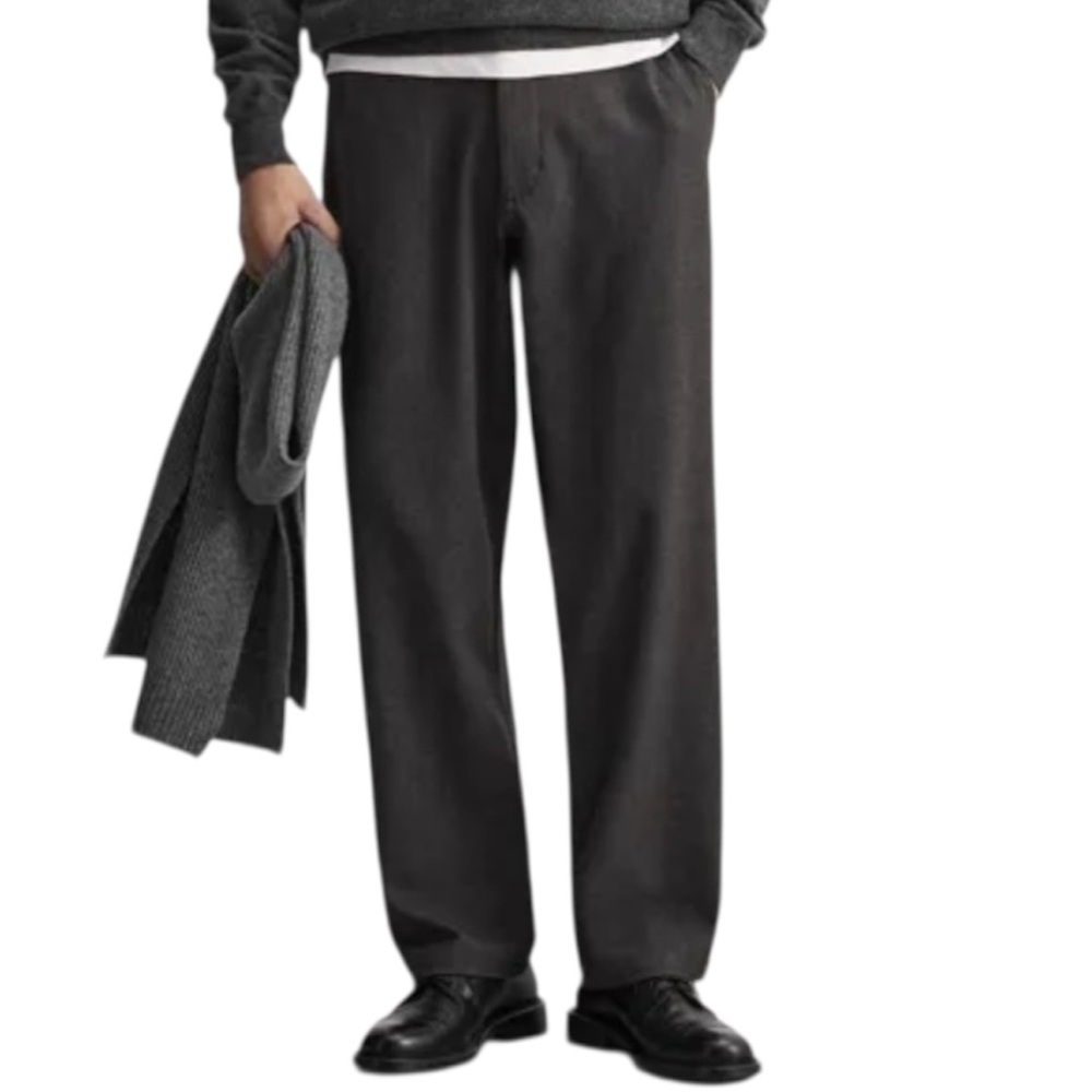 Zara Men’s Dress Pants Relaxed Fit Straight Leg Charcoal Gray Size Medium